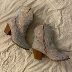 TORRID Rhinestone Booties Wide Width